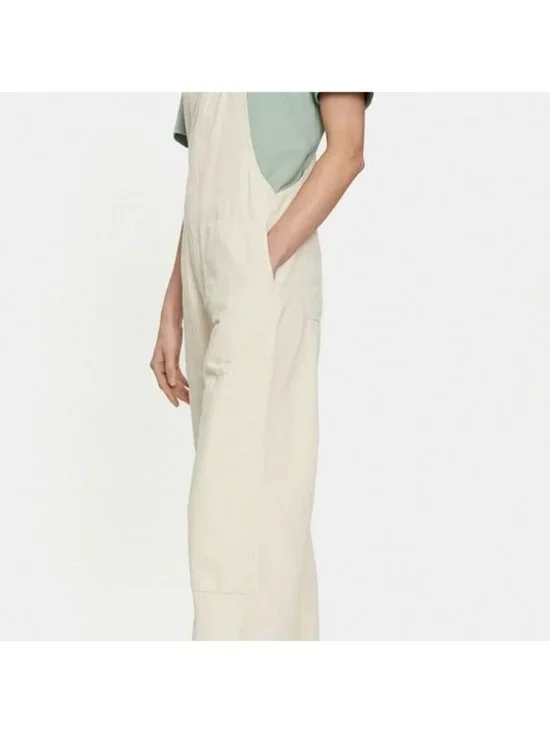 Vans Cotton Stryker Overalls Women Workwear Inspired Patches Cream New 042026 - Picture 7 of 13